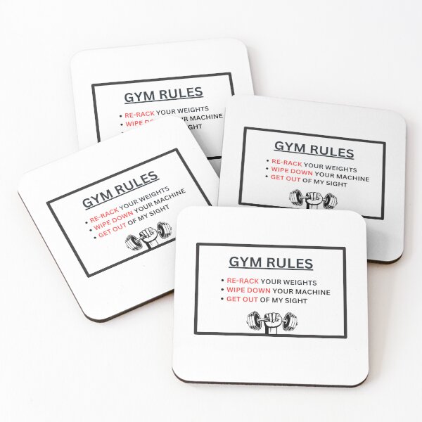 Item preview, Gym Rules, Re rack, Wipe down, Get out designed and sold by Fitness-Passion.
