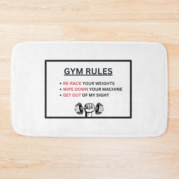 Item preview, Gym Rules, Re rack, Wipe down, Get out designed and sold by Fitness-Passion.