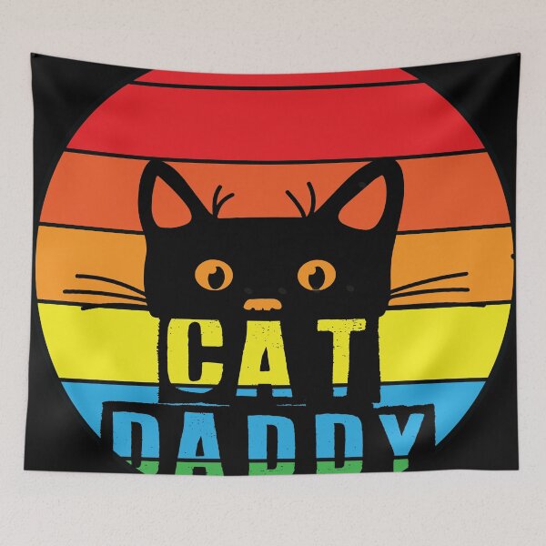 Item preview, Cat Daddy Black Cat Vintage Eighties Style Cat Retro designed and sold by dsirs.
