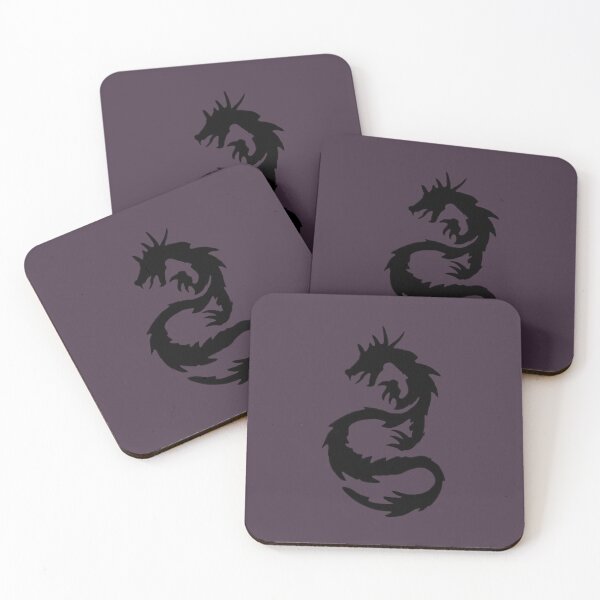 Item preview, Black Dragon Abstract Design Purple Grey Distorted Tattoo designed and sold by kattakitty.