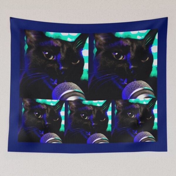 Item preview, Rock Star Cat Singing In A Microphone, Cat 18 designed and sold by LesTheArt.