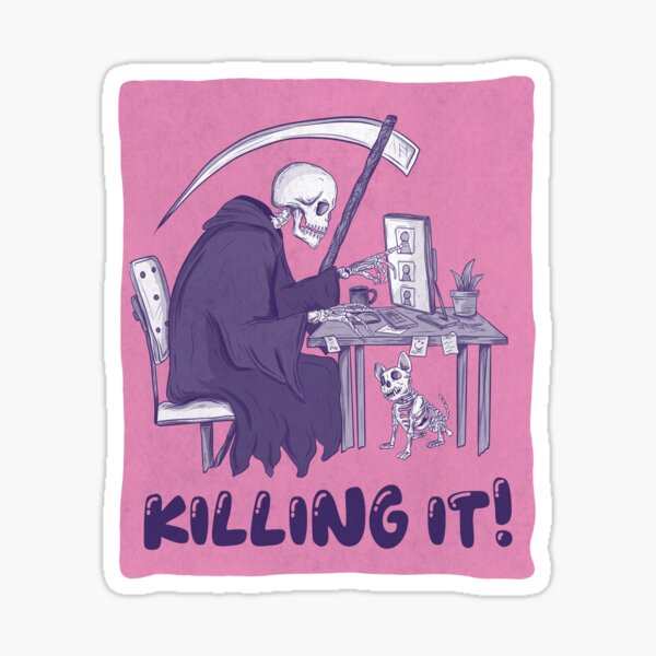 Item preview, Killing it! Grim reaper working from home designed and sold by Jess.a.creates.