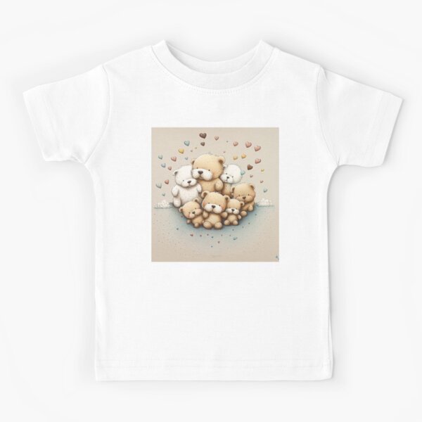 Teddy Love by iServalan Homotech 23 Illustration Art by Tale Teller Club Orchestrations Kids T-Shirt
