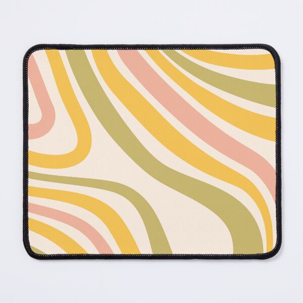 Item preview, Sixties Swirly Stripes in Pink, Yellow and Green designed and sold by MadfishDesigns.