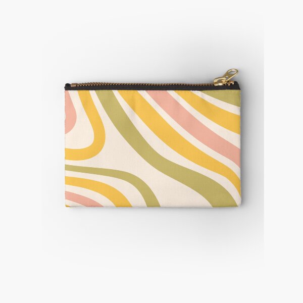 Item preview, Sixties Swirly Stripes in Pink, Yellow and Green designed and sold by MadfishDesigns.