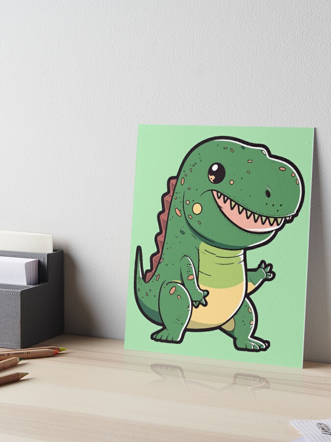 Cute Dino Art Board Print for Sale by hocapontas