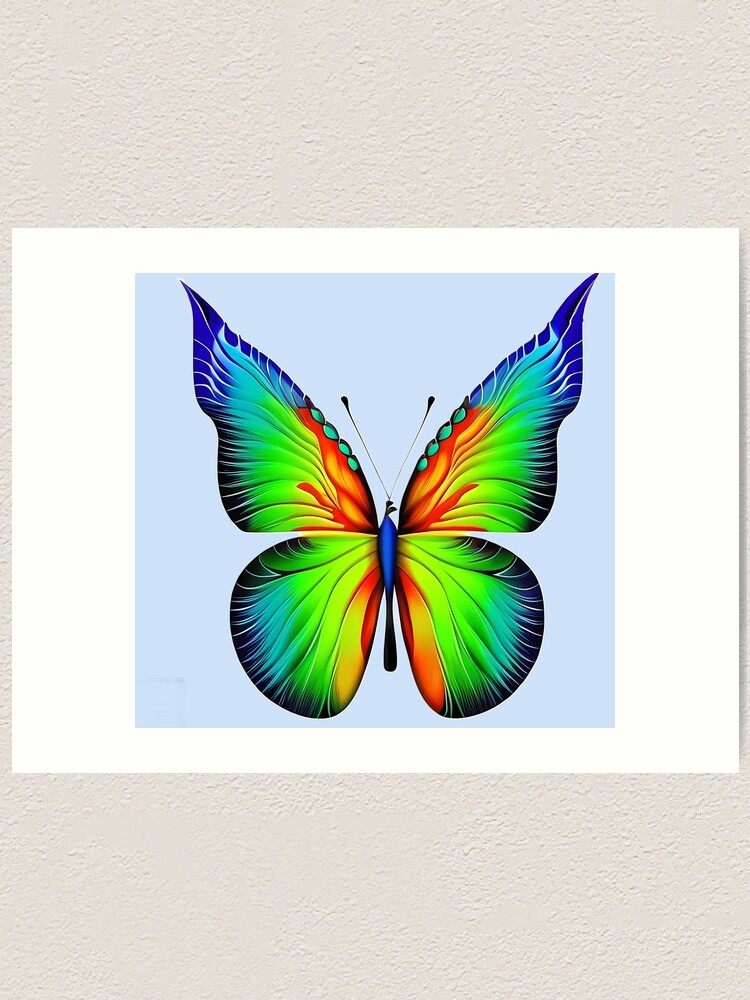 bright colourful butterfly | Art Print