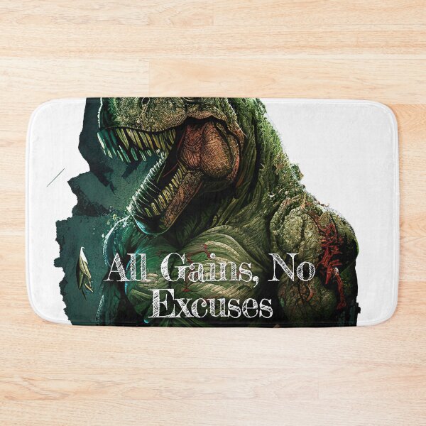 Item preview, All Gains, No ExcusesDesignBodybuilding Fitness Gym Workout Exercise Merch Print Design designed and sold by tengamerx.