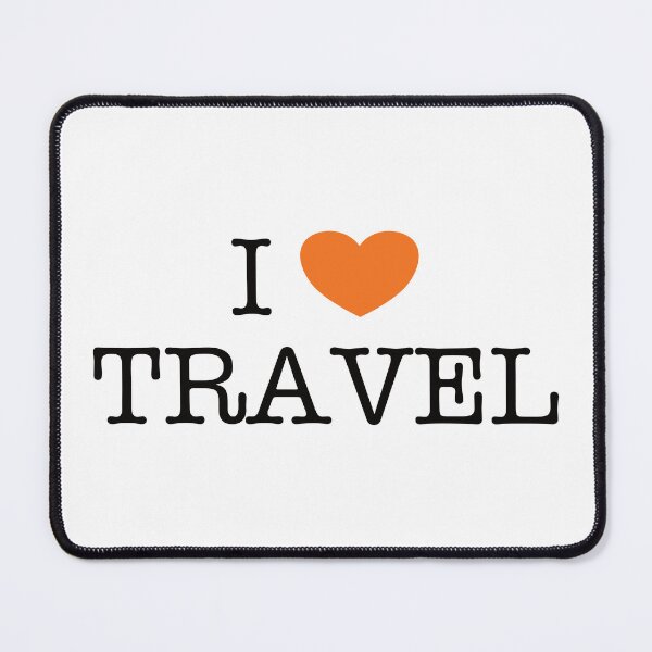 Item preview, I love travel (orange) designed and sold by TransportFans.
