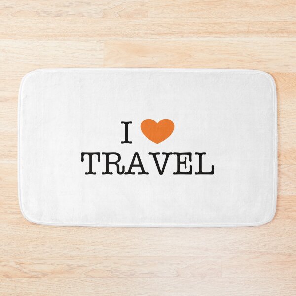 Item preview, I love travel (orange) designed and sold by TransportFans.