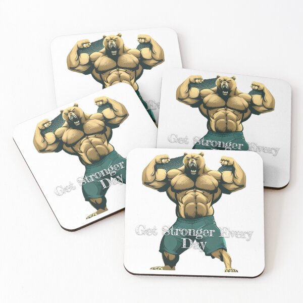 Item preview, Get Stronger Every DayDesignBodybuilding Fitness Gym Workout Exercise Merch Print Design designed and sold by tengamerx.
