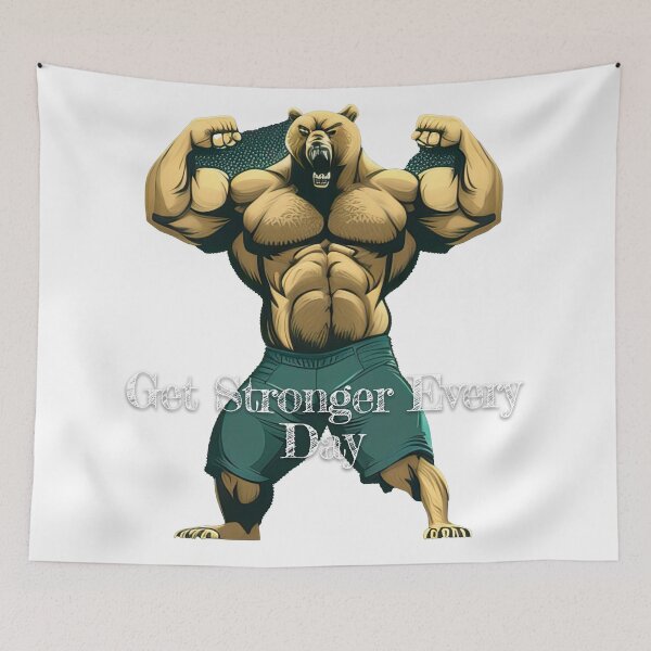 Item preview, Get Stronger Every DayDesignBodybuilding Fitness Gym Workout Exercise Merch Print Design designed and sold by tengamerx.