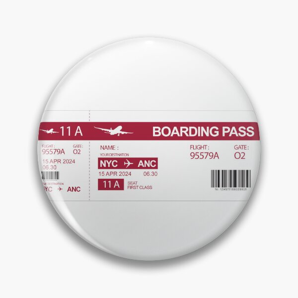 Item preview, anchorage plane ticket designed and sold by Mqyou.