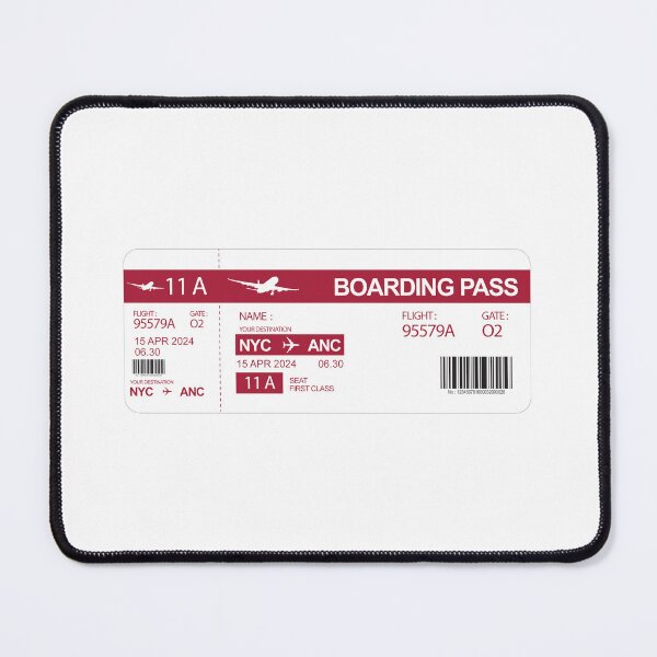 Item preview, anchorage plane ticket designed and sold by Mqyou.