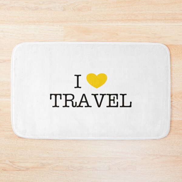 Item preview, I love travel (yellow) designed and sold by TransportFans.