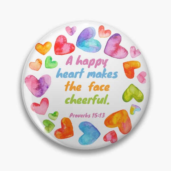 Item preview, Proverbs 15:13 - A happy heart makes the face cheerful designed and sold by FlutterByH.