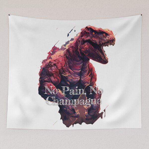 Item preview, No Pain, No ChampagneDesignBodybuilding Fitness Gym Workout Exercise Merch Print Design designed and sold by tengamerx.