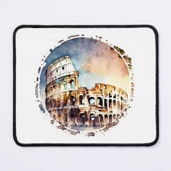 Item preview, Watercolor painting of the magical Colosseum in Rome in a circular shape designed and sold by cosas-molonas.