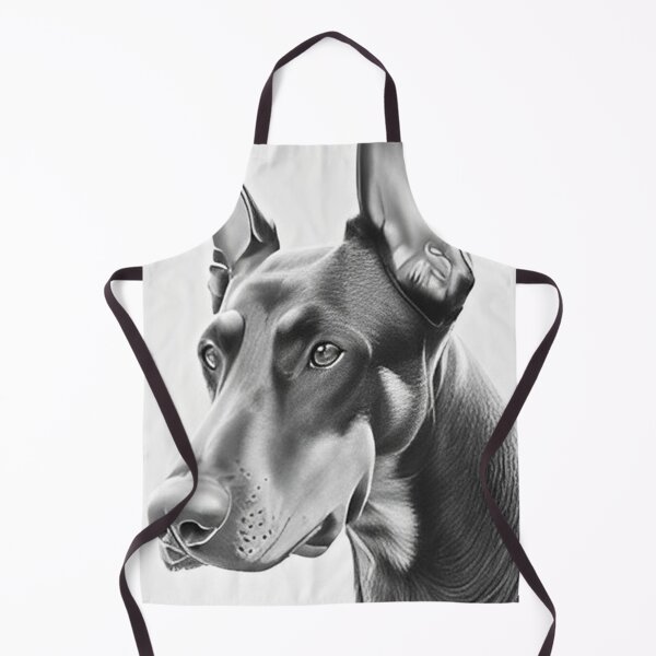 Item preview, Black and white Doberman drawing designed and sold by Pencil-Art.