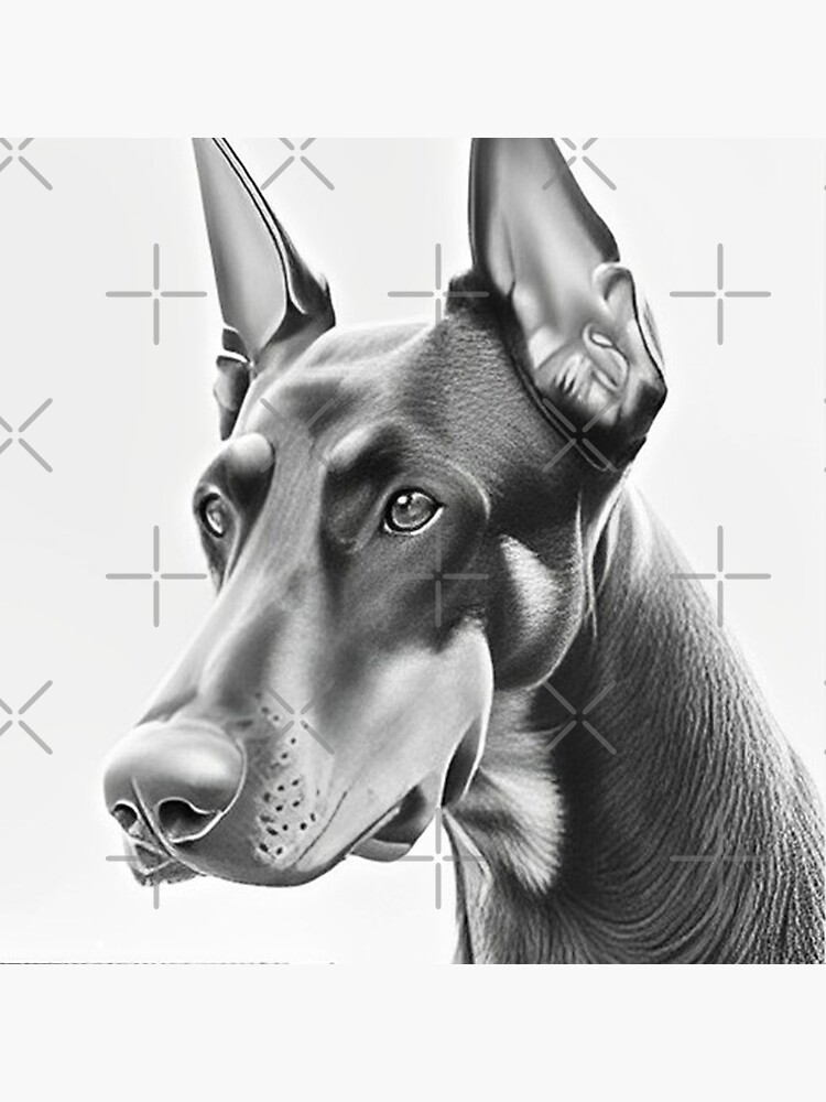 Impression artistique for Sale avec l uvre Dessin Doberman noir