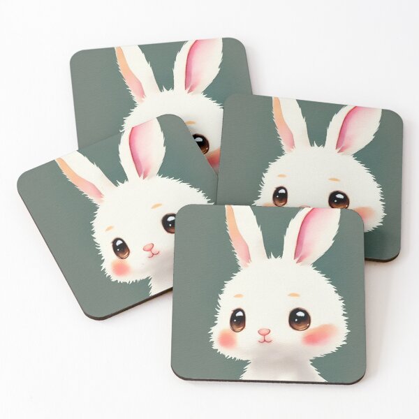 Item preview, Cute little bunny sitting and smiling designed and sold by Girly-Universe.