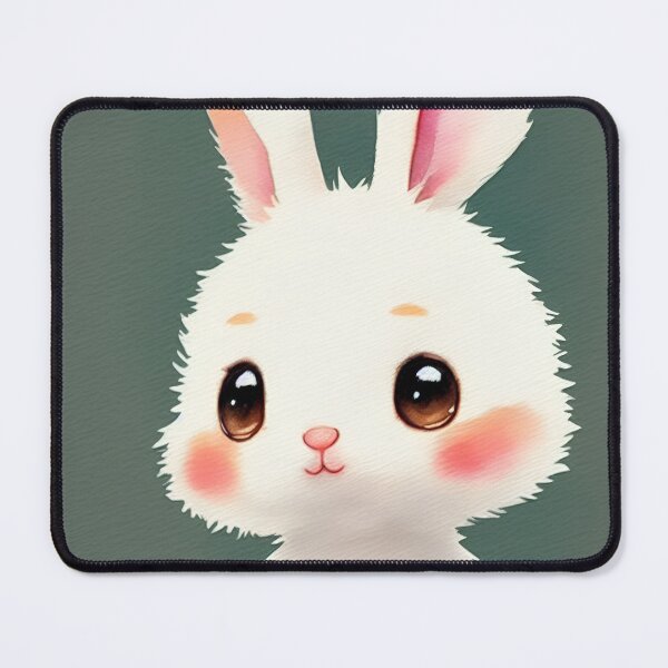 Item preview, Cute little bunny sitting and smiling designed and sold by Girly-Universe.