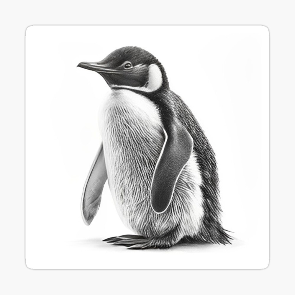 Emperor Penguin (Realistic Pencil Drawing) | Safari Sketches