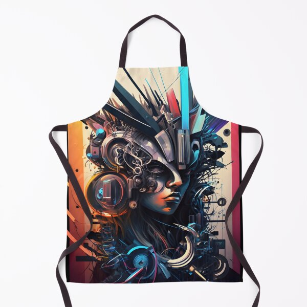 Item preview, cyberpunk samurai robot- abstract illustration designed and sold by R&B Art and design.