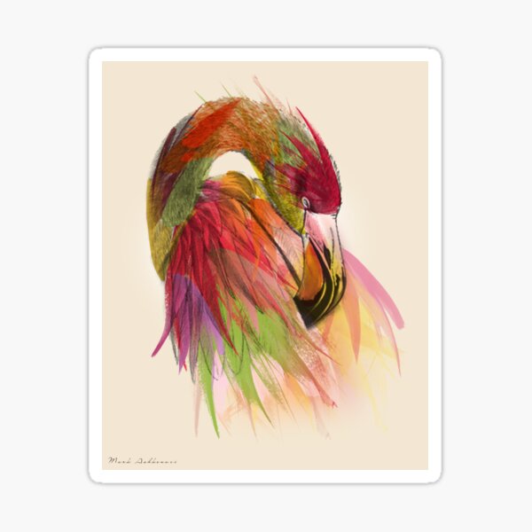Item preview, flamingo painting  designed and sold by mark ashkenazi.