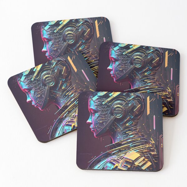 Item preview, cyberpunk robot- abstract designed and sold by R&B Art and design.