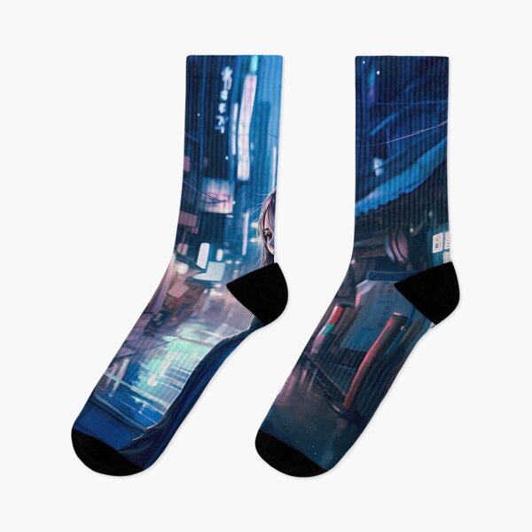 Item preview, Night Stroll in Cyber City: Anime Art designed and sold by CreationP.