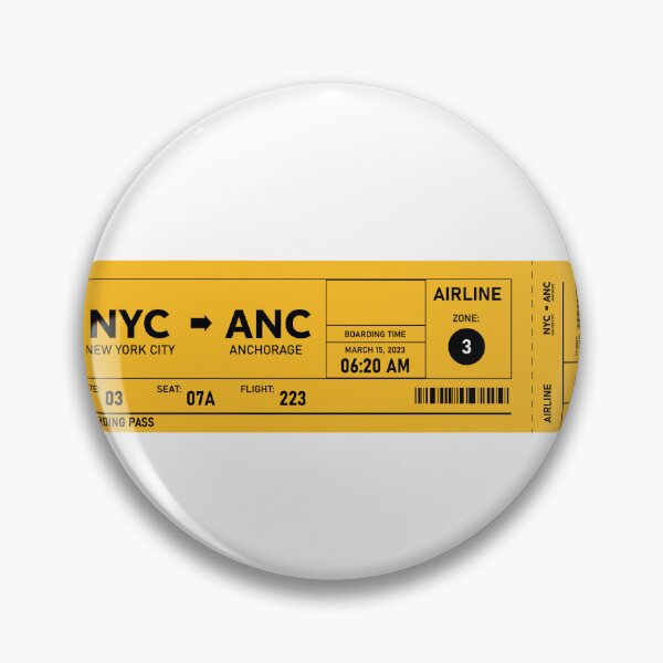 Item preview, anchorage plane ticket designed and sold by Mqyou.