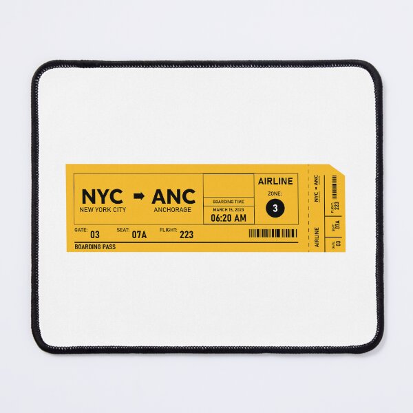 Item preview, anchorage plane ticket designed and sold by Mqyou.