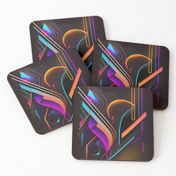 Item preview, abstract neon- simple pattern designed and sold by R&B Art and design.
