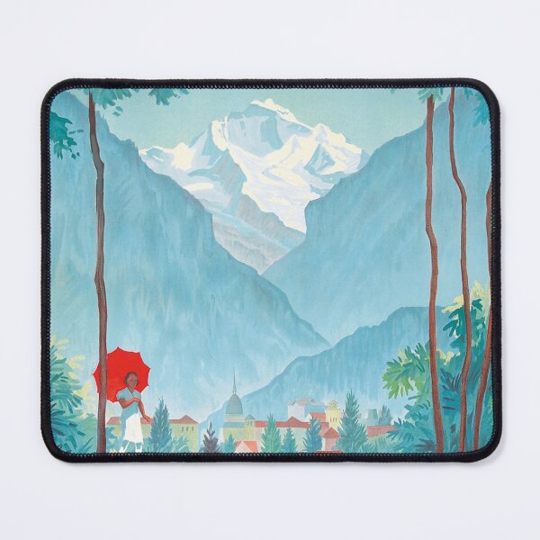 Item preview, Vintage Switzerland Poster Vintage Swiss Travel Art Interlaken designed and sold by cutesy.