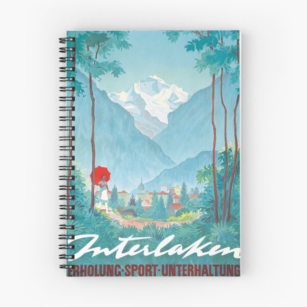 Item preview, Vintage Switzerland Poster Vintage Swiss Travel Art Interlaken designed and sold by cutesy.