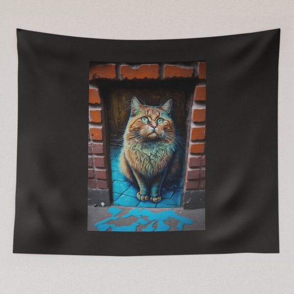 Artikelvorschau, Sensation Street Art G-M-Designs Katzen in Wandnische entworfen und verkauft von G-M-Designs.