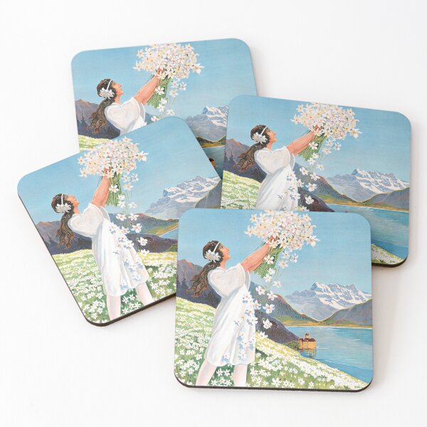 Item preview, Vintage Switzerland Poster Travel Art Montreux Riviera Vintage Swiss  designed and sold by cutesy.