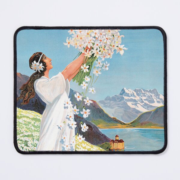Item preview, Vintage Switzerland Poster Travel Art Montreux Riviera Vintage Swiss designed and sold by cutesy.