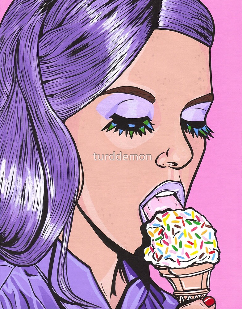 "Ice Cream Girl" by turddemon Redbubble