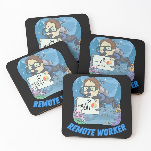 Item preview, Remote worker - scuba diver meeting  designed and sold by Arthur-08.