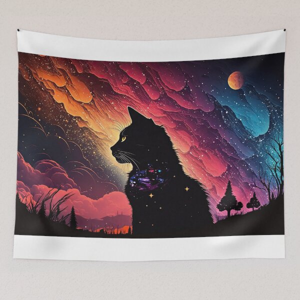 Item preview, Cosmic Night Cat designed and sold by FireScreen.