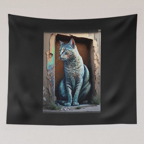 Artikelvorschau, Sensation Street Art G-M-Designs Katzen in Wandnische entworfen und verkauft von G-M-Designs.