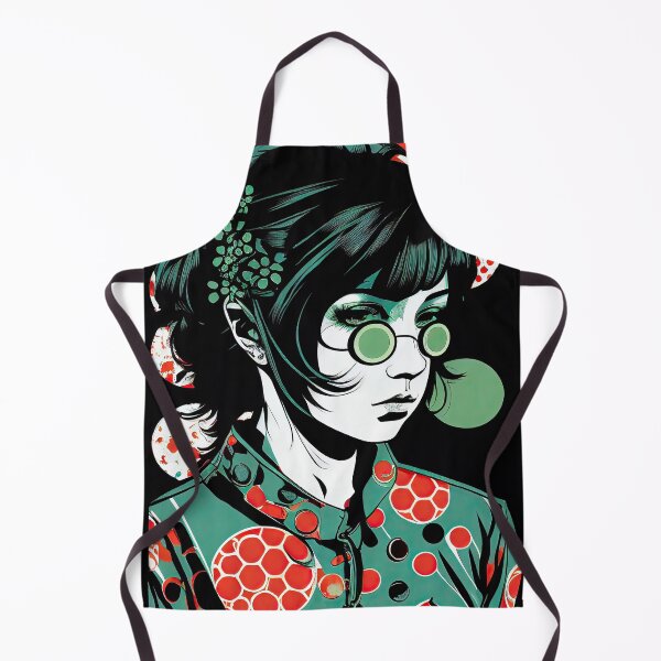 Item preview, Modern Japanese Woman Funky Round Glasses Anime Style designed and sold by TheTrendsDesk.