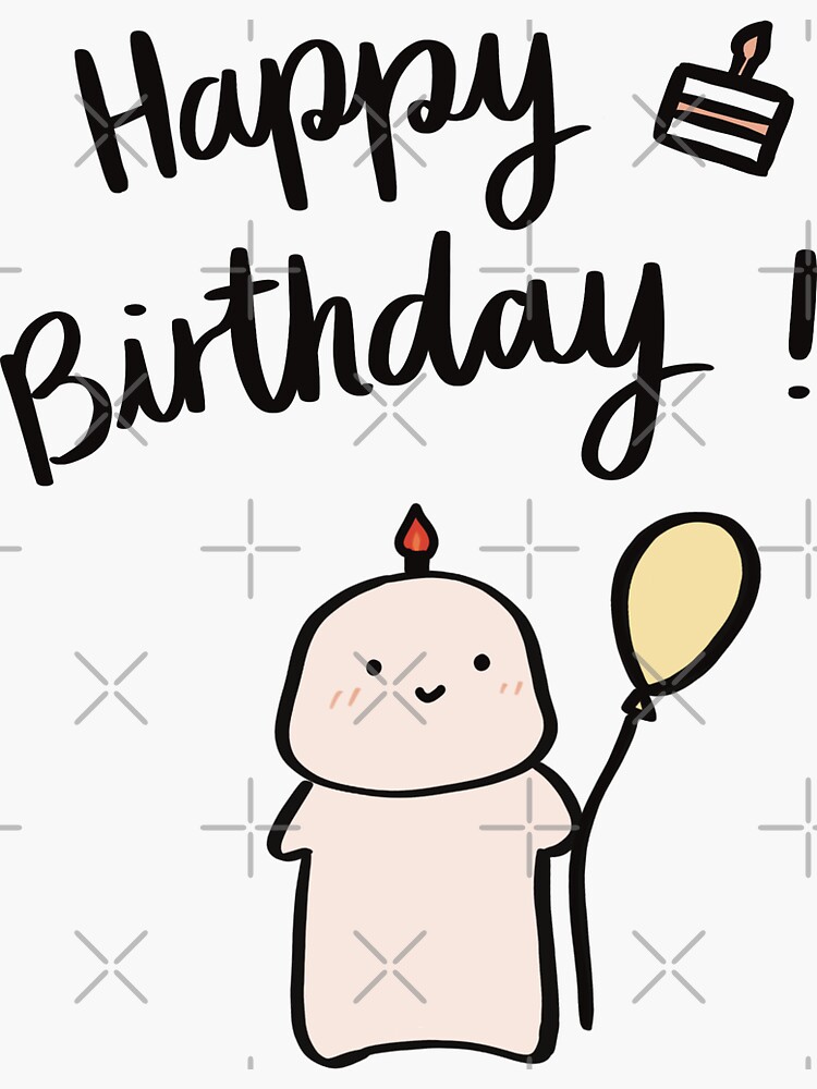 Happy birthday kawaii candle