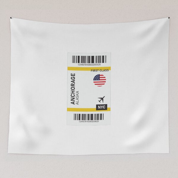 Item preview, anchorage plane ticket designed and sold by Mqyou.