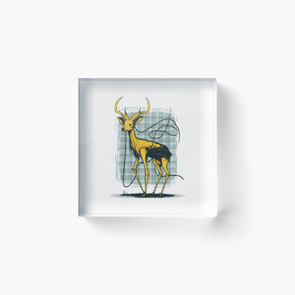 Yellow Deer Acrylic Block