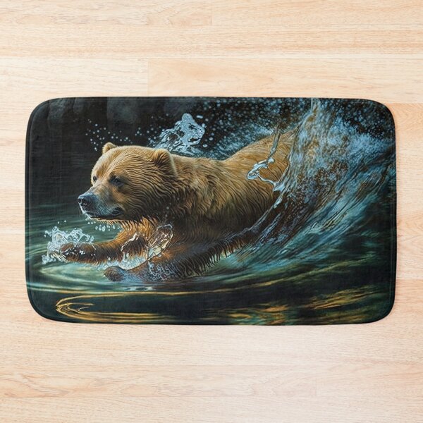 Item preview, Bear Swimming in the River designed and sold by FireScreen.