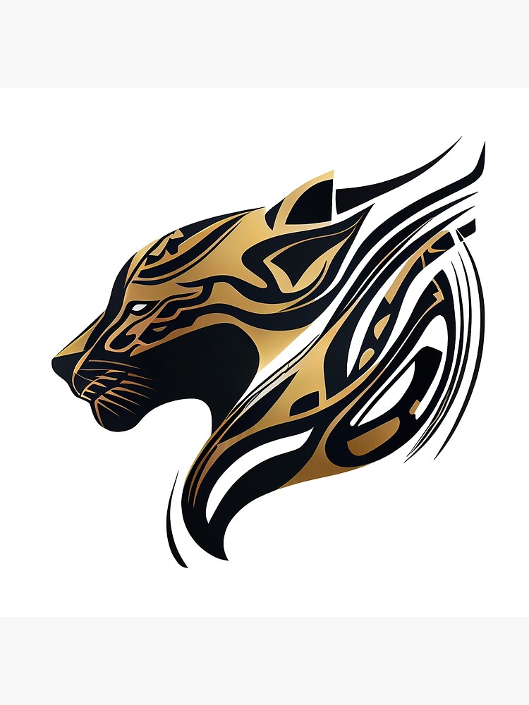 Download Gold Black Panther Wakanda Forever Logo Wallpaper | Wallpapers.com