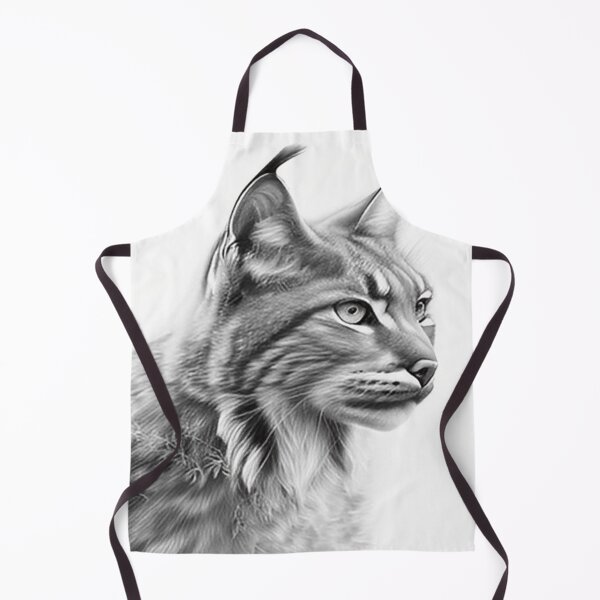 Item preview, Black and white pencil drawing of a lynx designed and sold by Pencil-Art.